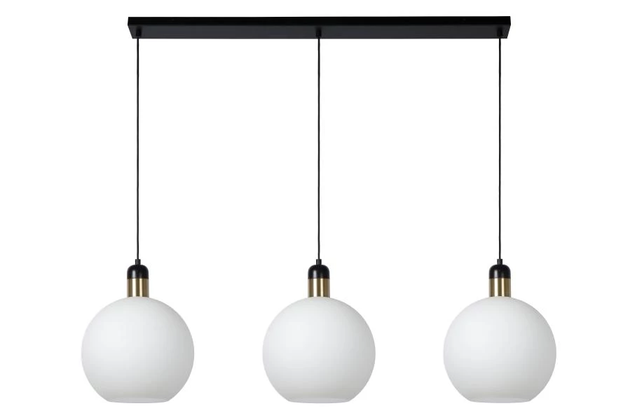 Lucide JULIUS - Pendant light - 3xE27 - Opal - off